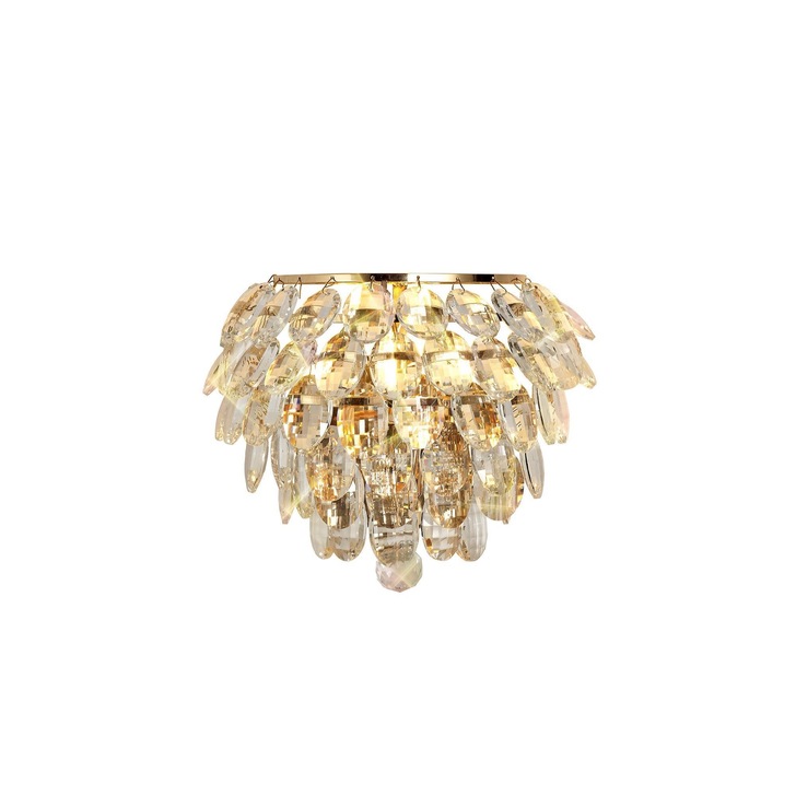 Diyas IL32807 Coniston French Gold Crystal Crystal Wall Light