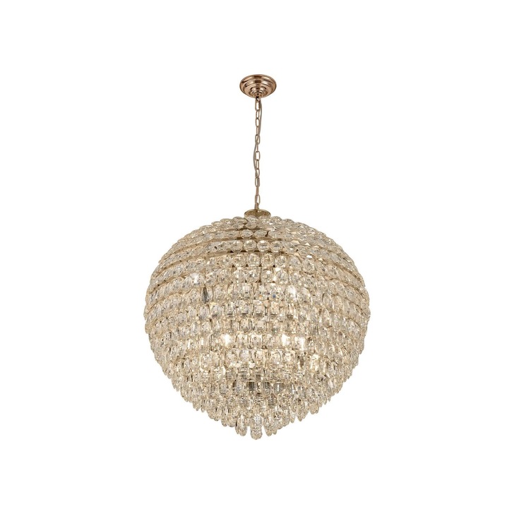 Diyas IL32811 Coniston French Gold 16 Light Crystal Pendant