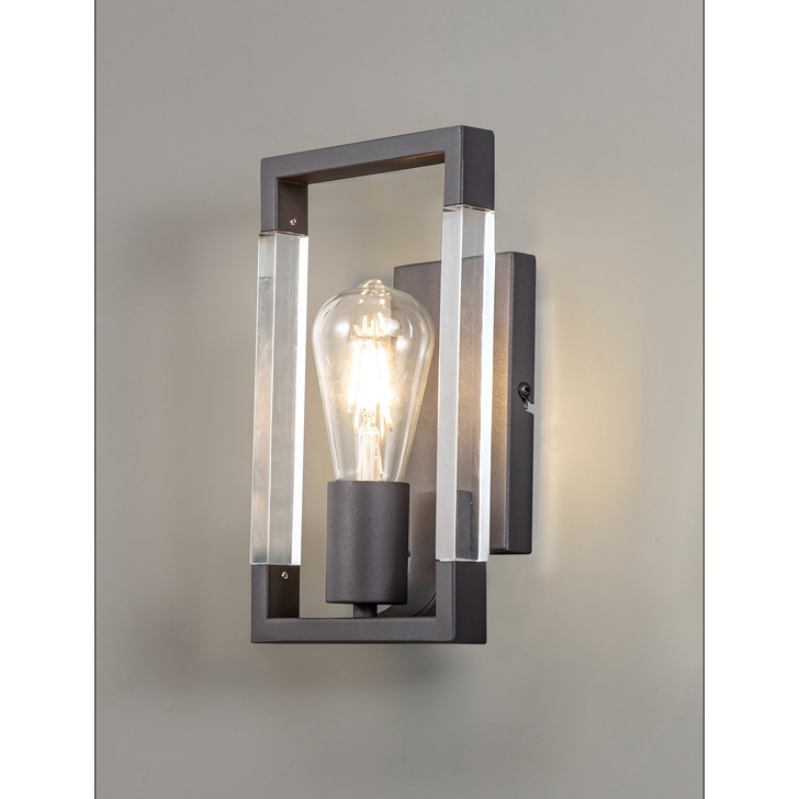 Diyas IL32855 Canto Graphite Single Wall Light