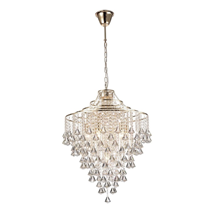 Diyas Inina IL32772 French Gold 7 Light Crystal Pendant