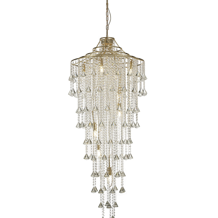 Diyas Inina IL32775 French Gold 9 Light Crystal Pendant