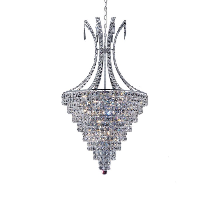 Diyas Kanya IL30019 Polished Chrome 8 Light Crystal Pendant