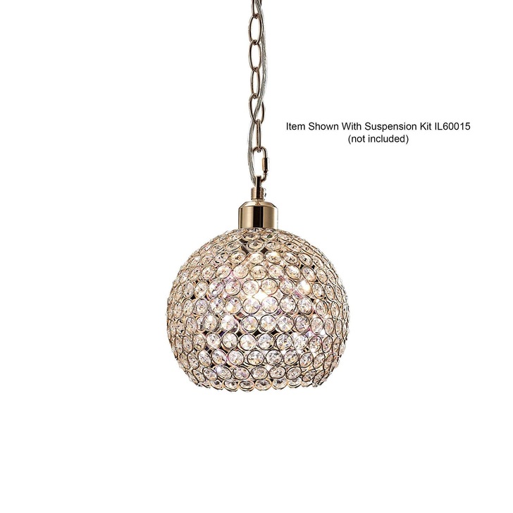 Diyas Kudo IL30762 French Gold Crystal Non-Electric Shade