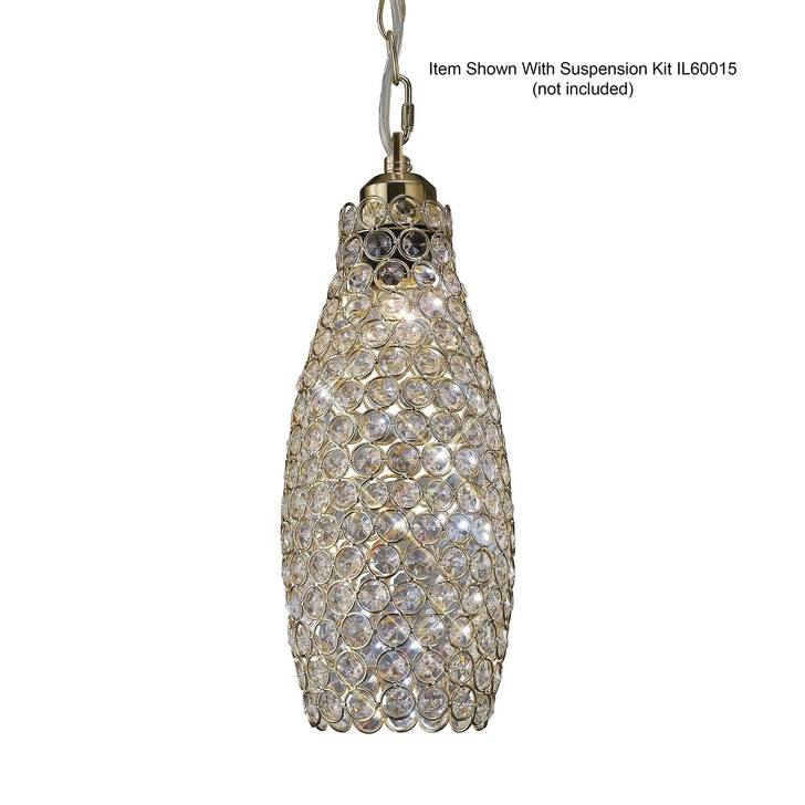 Diyas Kudo IL30767 French Gold Crystal Non-Electric Shade