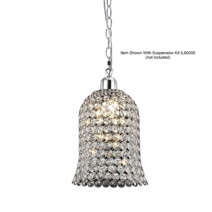 Diyas Kudo IL60001 Polished Chrome Crystal Non-Electric Shade