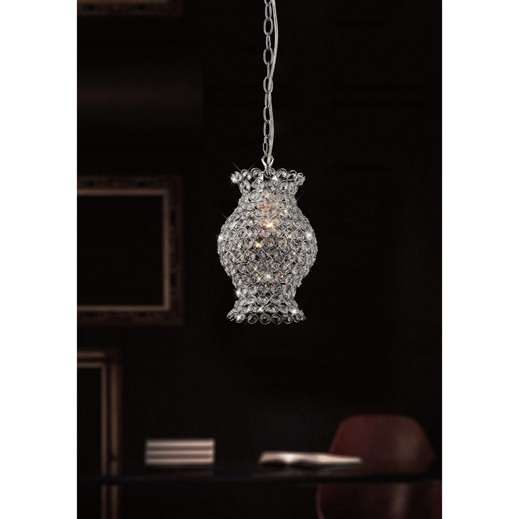 Diyas Kudo IL60006 Polished Chrome Crystal Non-Electric Shade