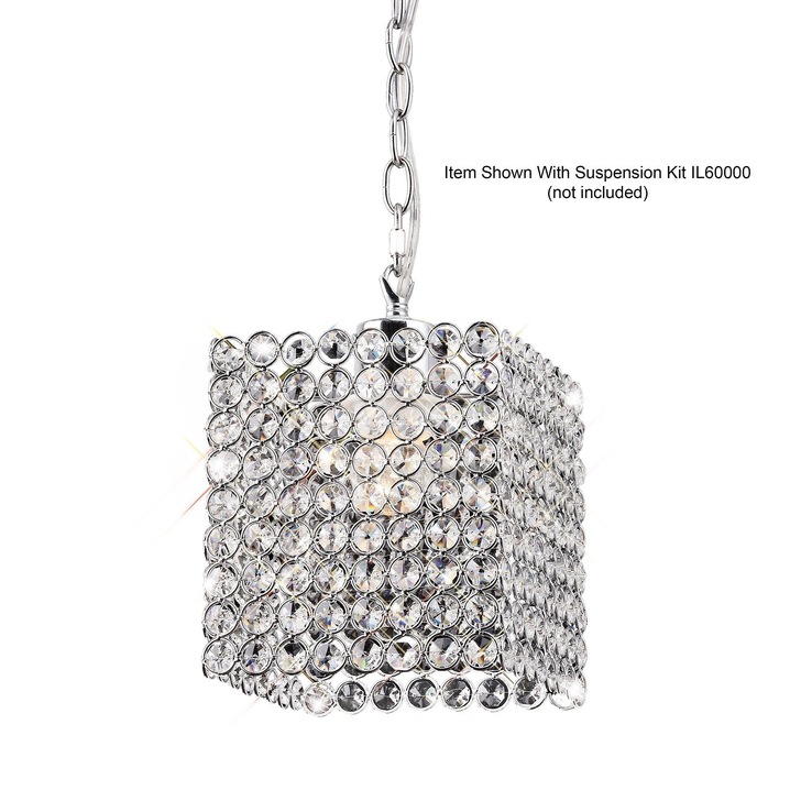 Diyas Kudo IL60009 Polished Chrome Crystal Non-Electric Shade