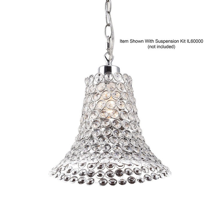 Diyas Kudo IL60010 Polished Chrome Crystal Non-Electric Shade