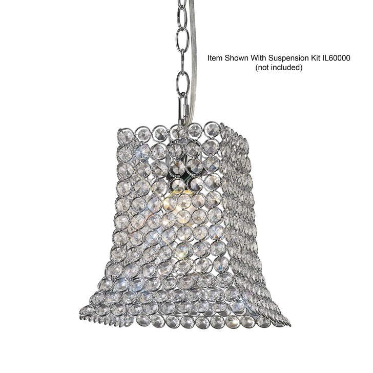 Diyas Kudo IL60019 Polished Chrome Crystal Non-Electric Shade