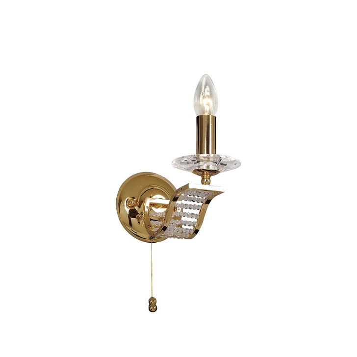 Diyas Niobe IL30441 French Gold 1 Light Crystal Wall Light