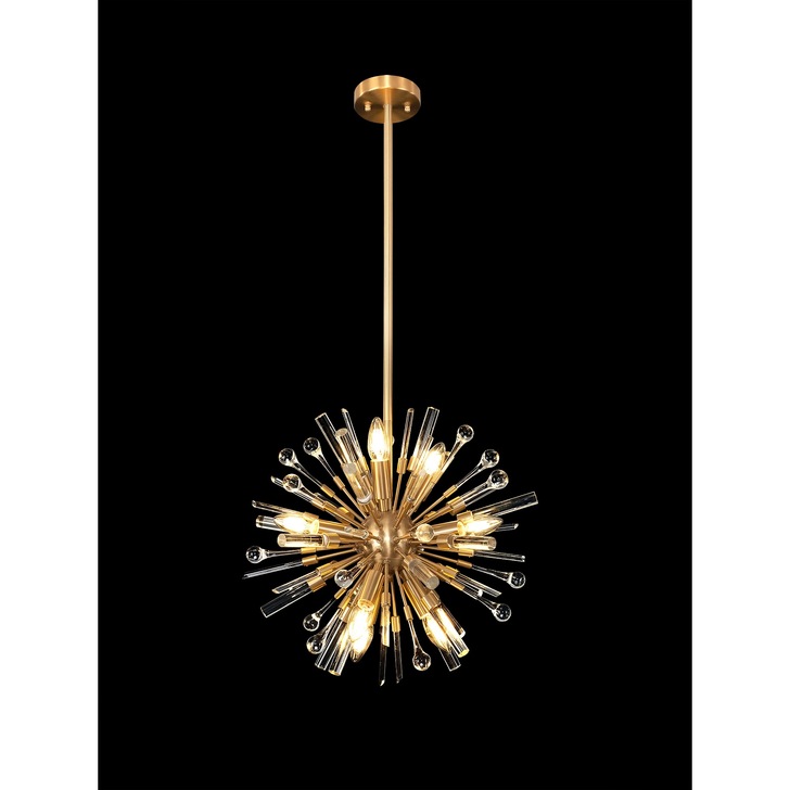 Diyas Noon Antique Gold 9 Light Pendant - IL32830