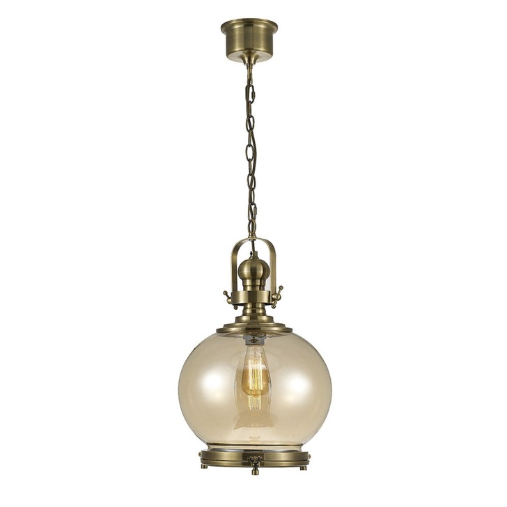 Diyas Riley IL31597 Antique Brass Medium Ball Single Pendant