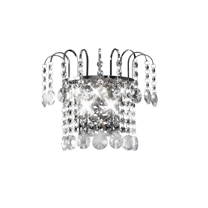 Diyas Rosina IL31052 Polished Chrome 2 Light Crystal Wall Light