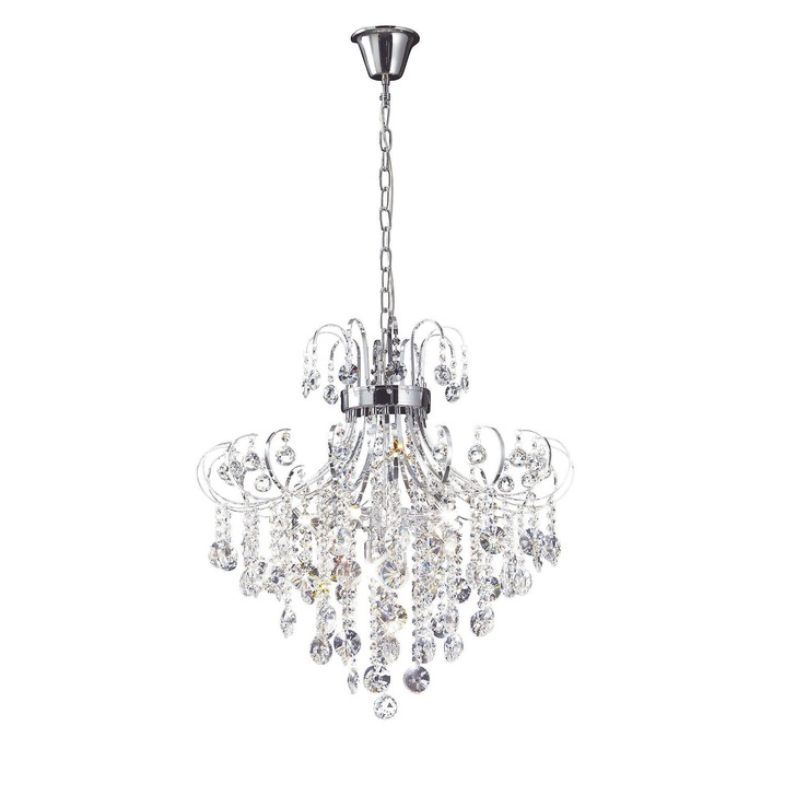 Diyas Rosina IL31056 Polished Chrome 7 Light Crystal Pendant