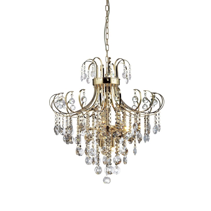 Diyas Rosina IL32056 French Gold 7 Light Crystal Chandelier