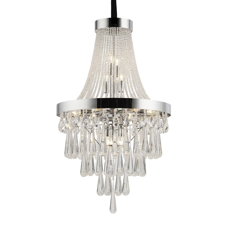 Diyas Sophia IL31430 Polished Chrome 13 Light Crystal Pendant