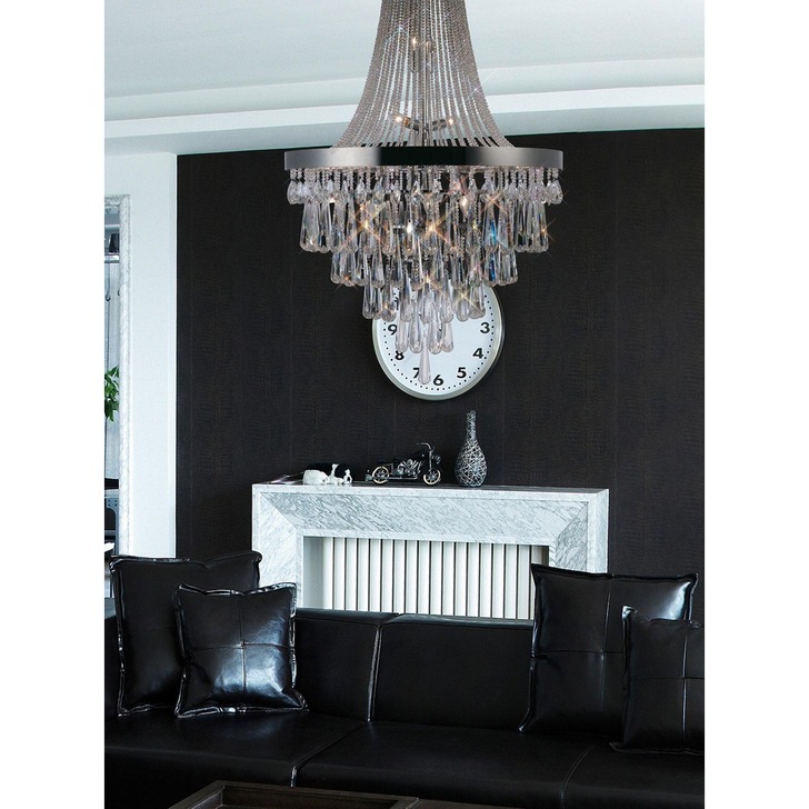 Diyas Sophia IL31431 Polished Chrome 17 Light Crystal Pendant