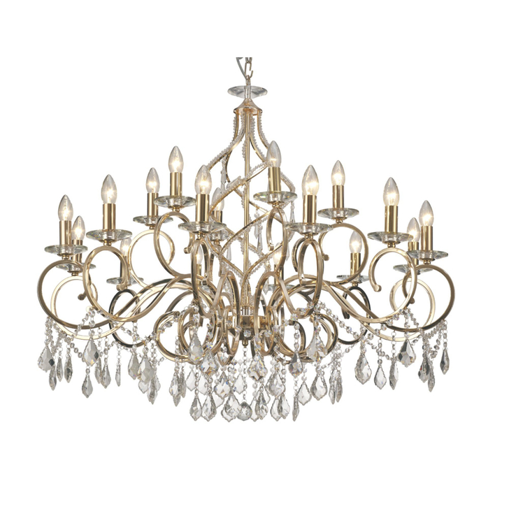 Diyas Torino IL303212+6 French Gold 18 Light Crystal Chandelier