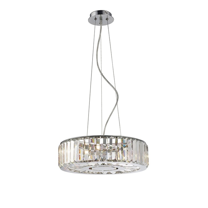 Diyas Torre IL30072 Polished Chrome 5 Light Crystal Pendant