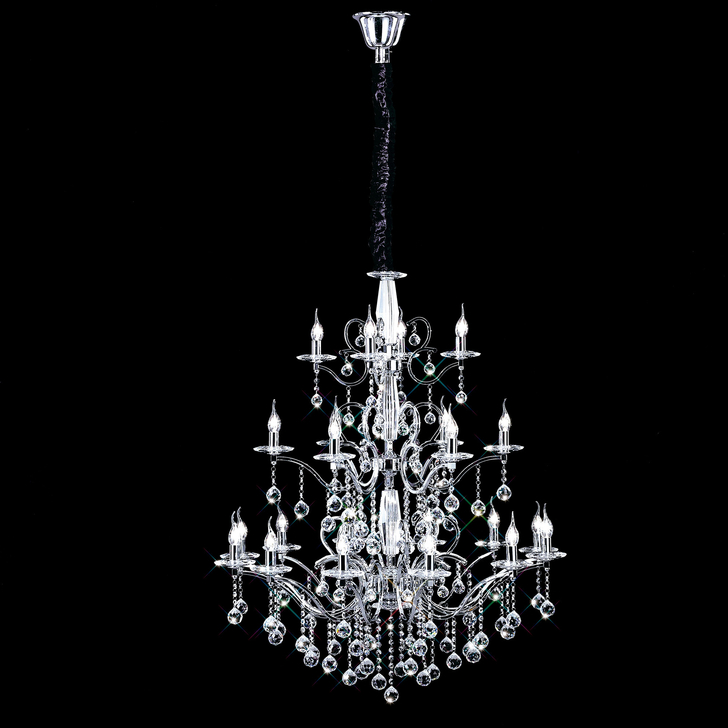 Diyas Zinta IL30126+4+12 Polished Chrome 22 Light Crystal Chandelier