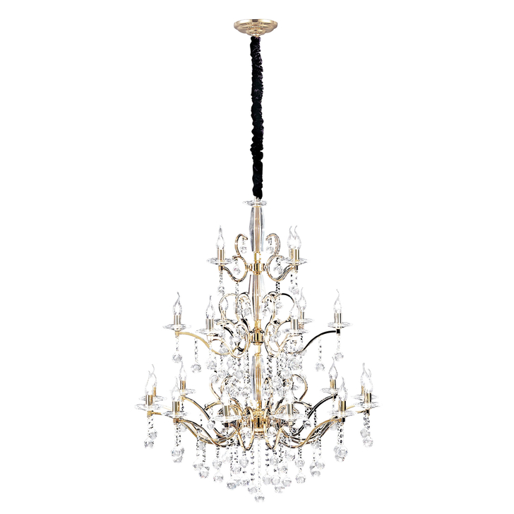 Diyas Zinta IL30226+4+12 French Gold 22 Light Crystal Chandelier