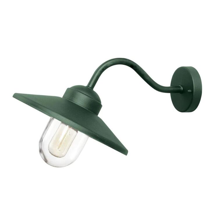 Elstead Klampenborg Fir Green Outdoor Wall Light With Clear Glass - IP44 - Coastal Suitable