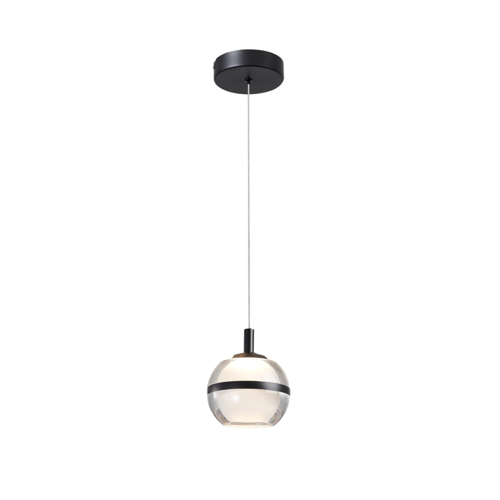 Everly Black Finish 1 Light Led Single Pendant Light - 3500K