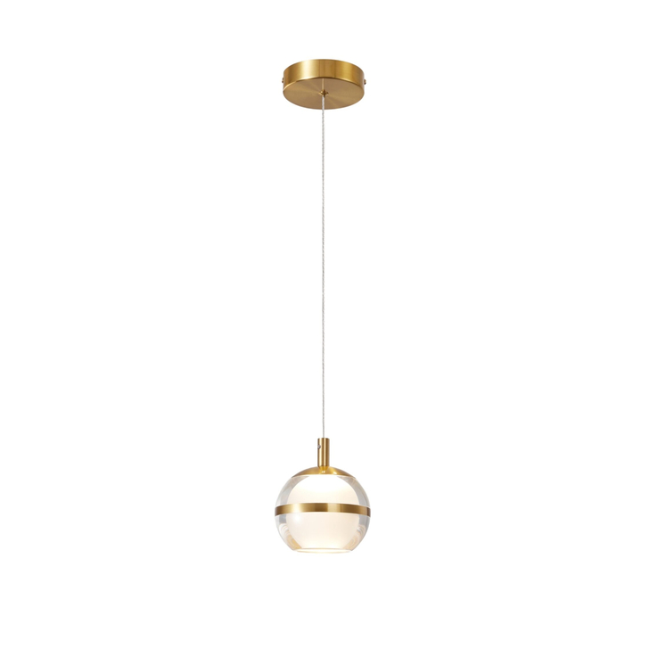 Everly Gold Finish 1 Light Led Single Pendant Light - 3500K