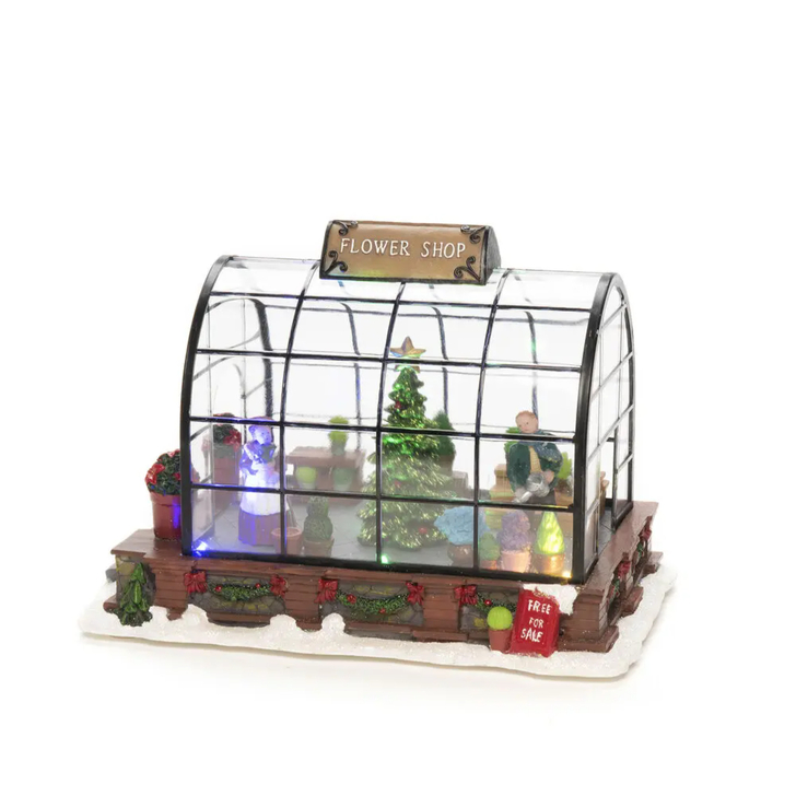 Fiber Optic Flower Shop 5 Led B/O