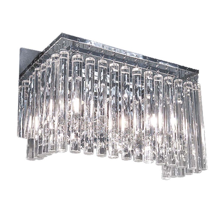 Francesca Polished Chrome 2 Light Crystal Wall Light