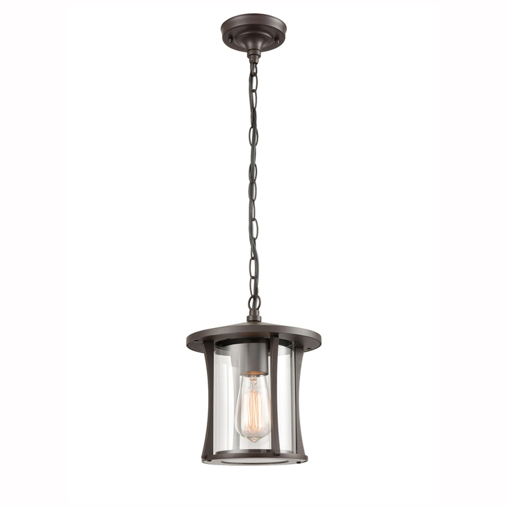 Franklite Alfresco Brown Exterior Pendant Light Complete With Clear Glass - IP44