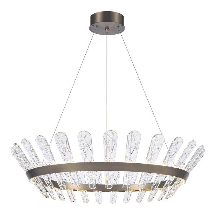 Franklite Beatrice 950mm Brushed Bronze Dimmable Led Pendant Light - 3000K