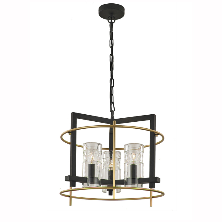 Franklite Bistro Matt Gold/Iron Finish 3 Light Pendant