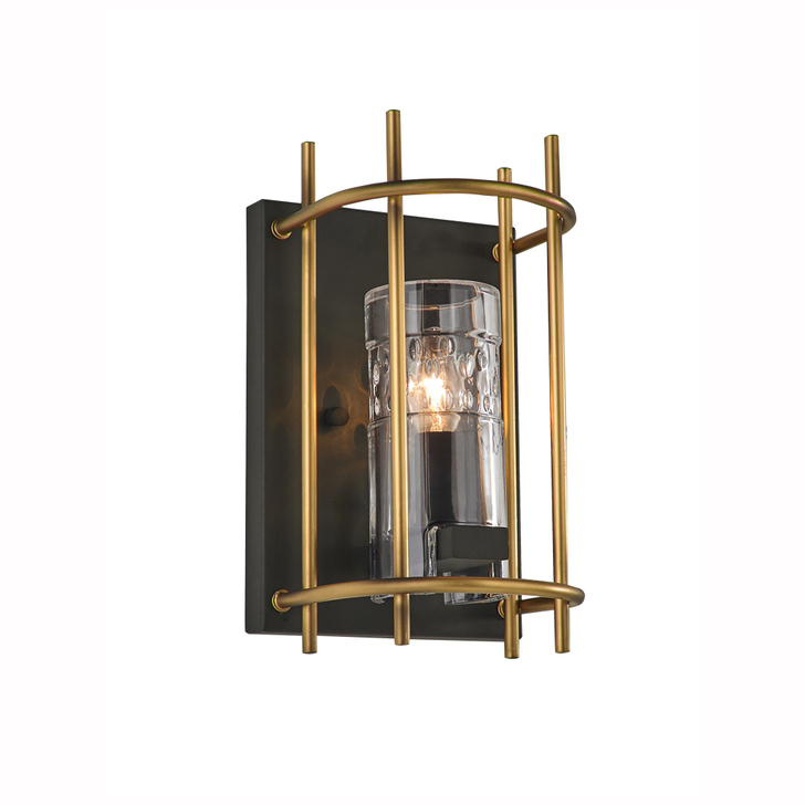 Franklite Bistro Matt Gold/Iron Finish Single Wall Light