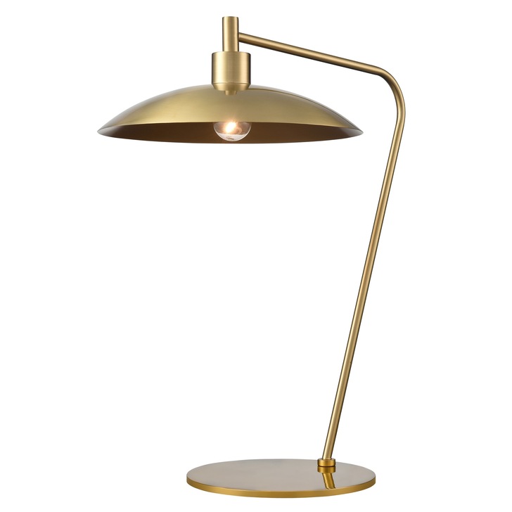 Franklite Cymbal Desk Table Lamp In Aged Brass