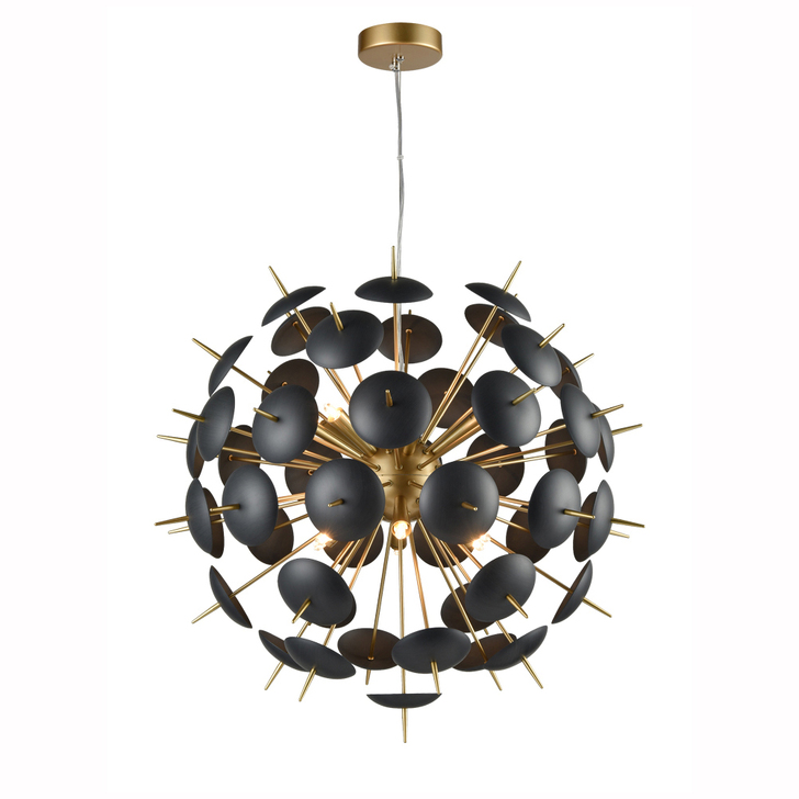 Franklite Dandy Matt Gold/Black Finish 12 Light Pendant