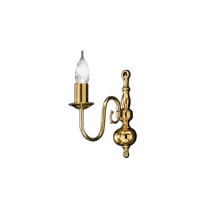 Franklite Delft Polished Brass Single Wall Light