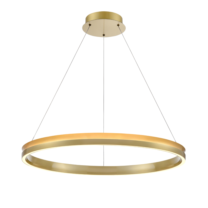 Franklite Eternity Satin Brass Dimmable Led Round Ring Light - 800mm - 3000K