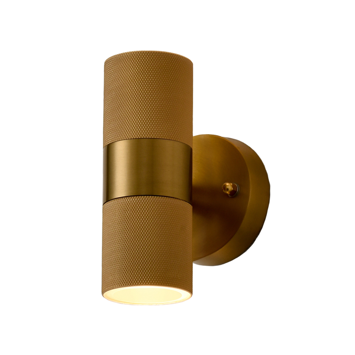 Franklite Exto Aged Brass Textured Finish Exterior Up And Down Wall Light - IP44