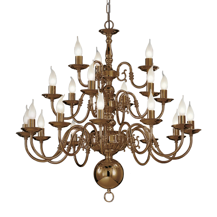 Franklite Halle Bronzed Brass 21 Light Chandelier