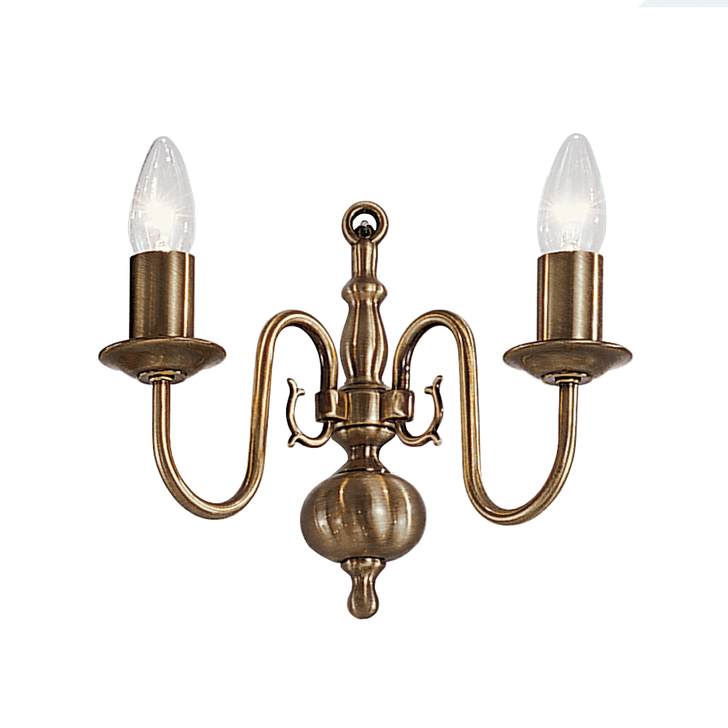 Franklite Halle Bronzed Brass Double Wall Light