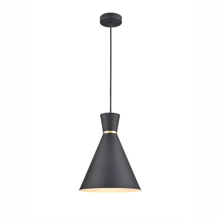 Franklite Happy 250mm Black Single Pendant Light