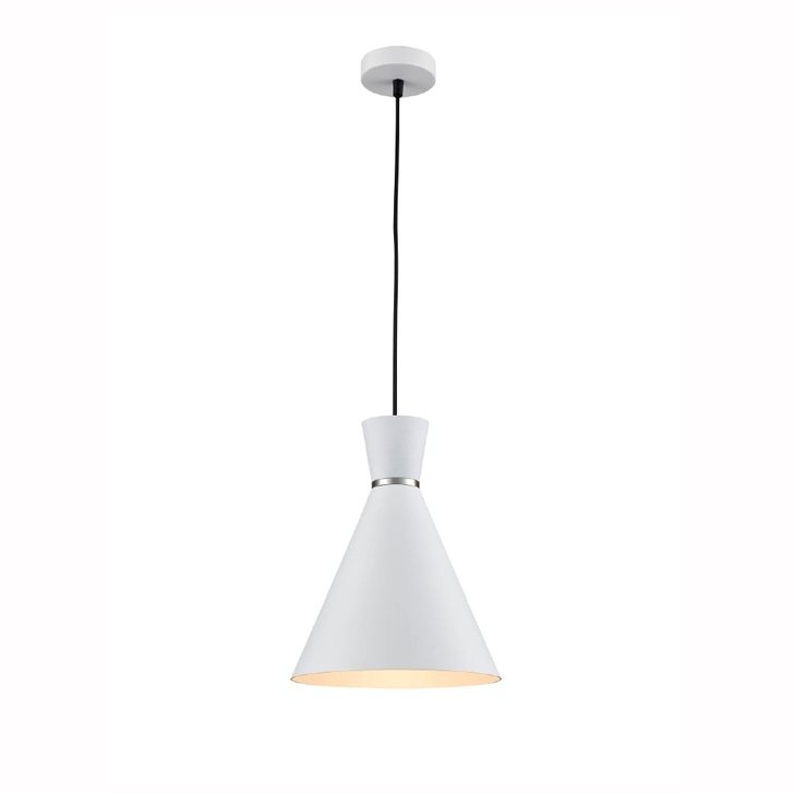 Franklite Happy 250mm White Single Pendant Light