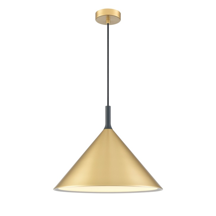 Franklite Joy Large Single Pendant In Satin Brass