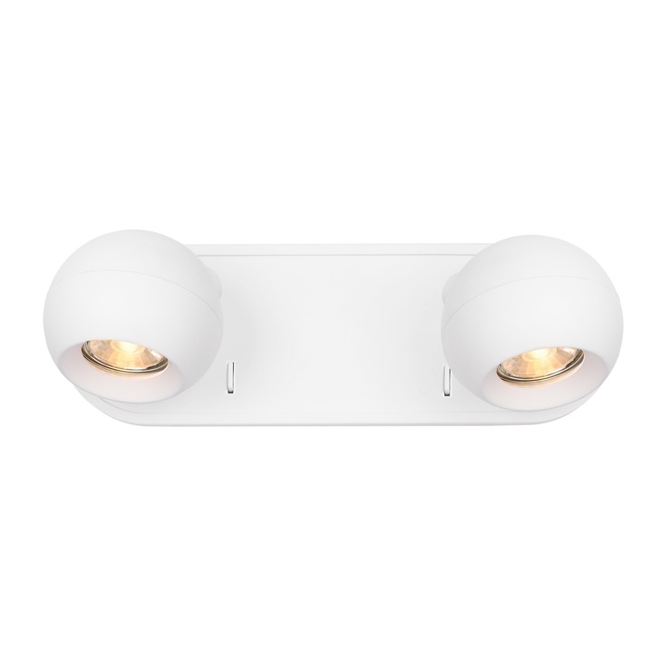 Franklite Lens Double Adjustable Spotlight In Matt White