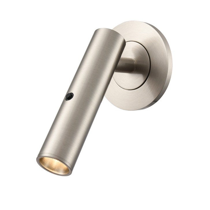 Franklite Mantel Satin Nickel Adjustable Led Reading Wall Light With Switch - 3000K
