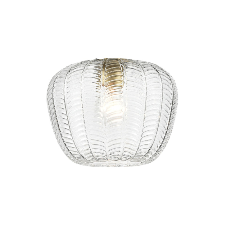 Franklite Mezcla 505 Clear Chevron Glass Shade - 230mm Diameter - Glass Only