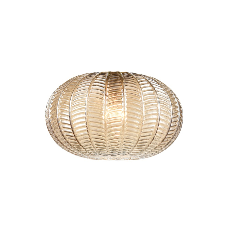 Franklite Mezcla 510 Amber Chevron Glass Shade - 260mm Diameter - Glass Only
