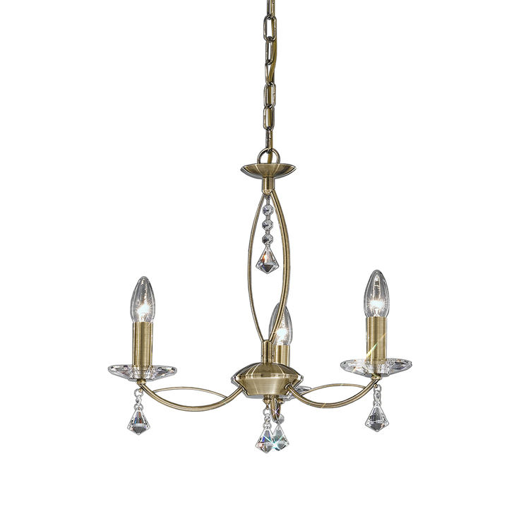 Franklite Monaco Bronze 3 Light Chandelier