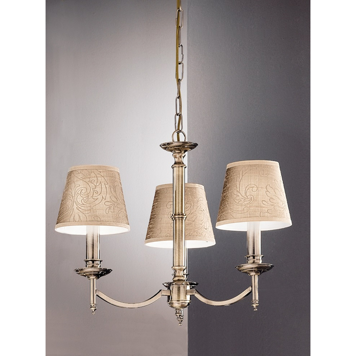 Franklite Petrushka Bronze 3 Light Chandelier